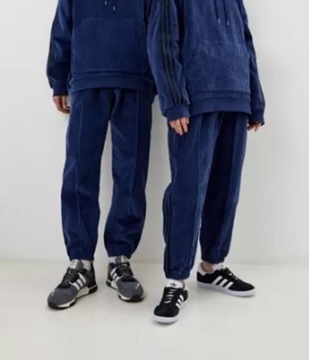 ADIDAS X Ivy Park Unisex Corduroy Sweat Pants XL Dark Blue Heavyweight NWT